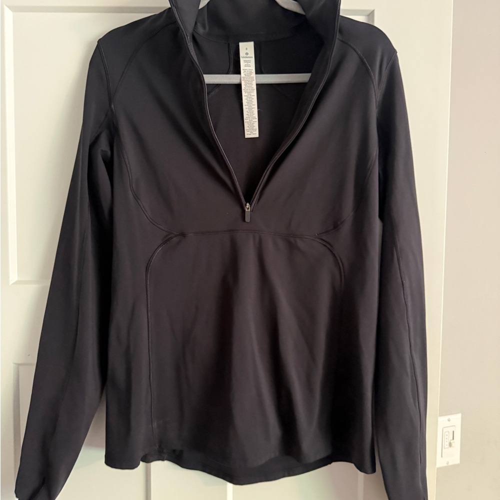 Lululemon Athletica Black Zippered Polo Sweatshirt
